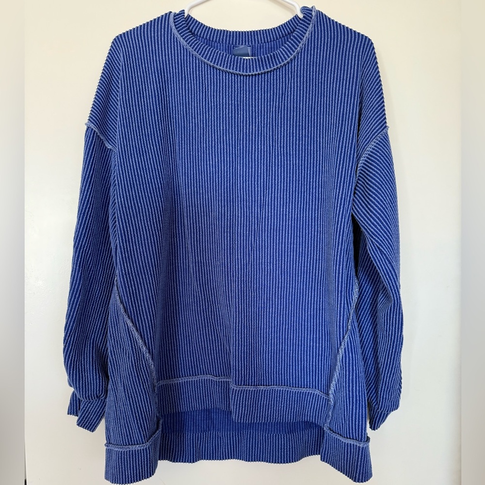Altar'd State Blue Long Sleeve Top
